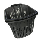 Купівельні кошики для супермаркету з колесами PLAST 38 BLACK